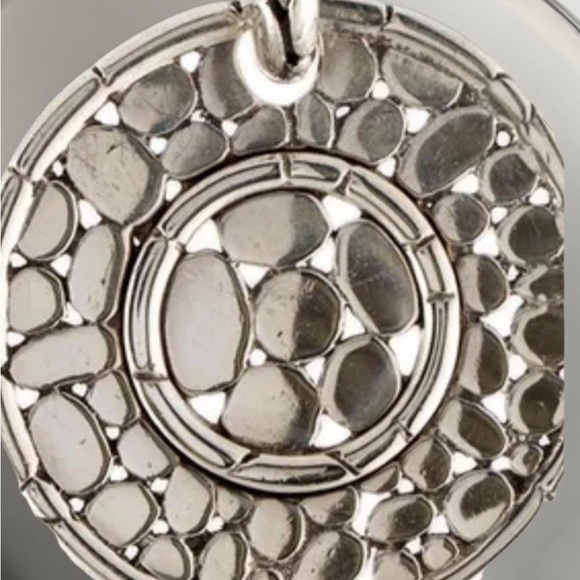 John Hardy Sterling Silver Kali Disc dangle/ drop earrings NEW! Org price $495 - Picture 2 of 4